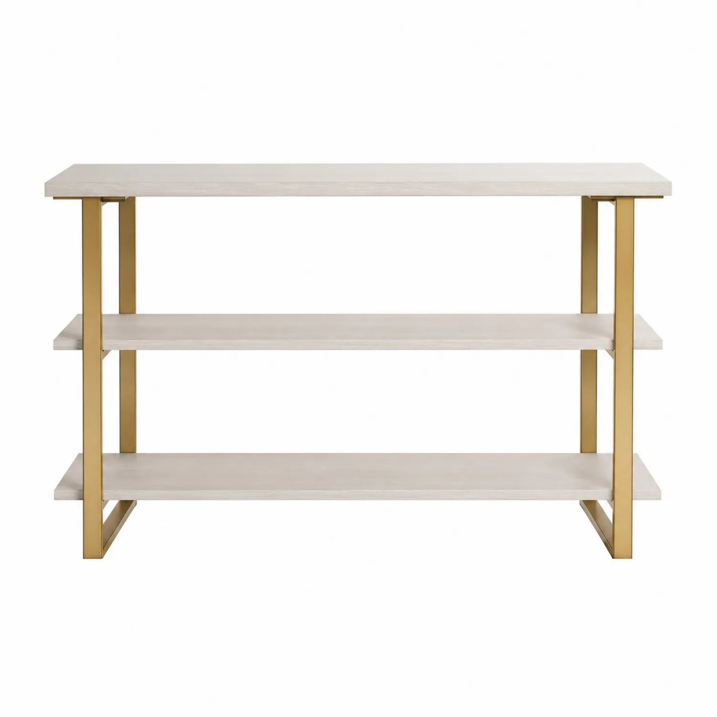 Console rectangulaire en bois et métal 120x30x80 cm