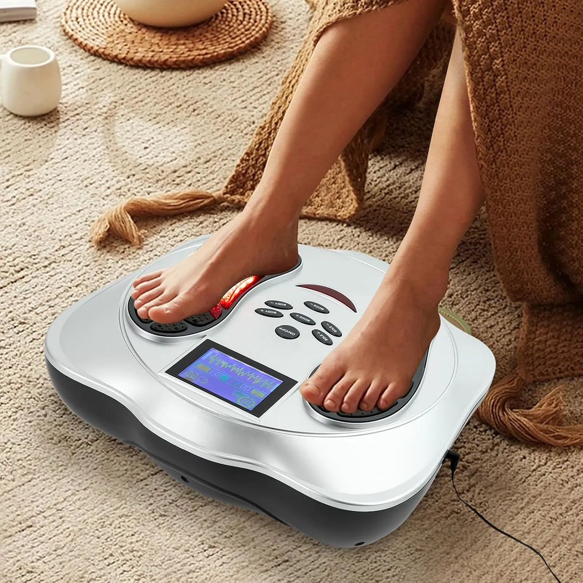 Masseur, 25 Modes, pour les Jambes Traite les Douleurs de Pied Améliorer la, EMS