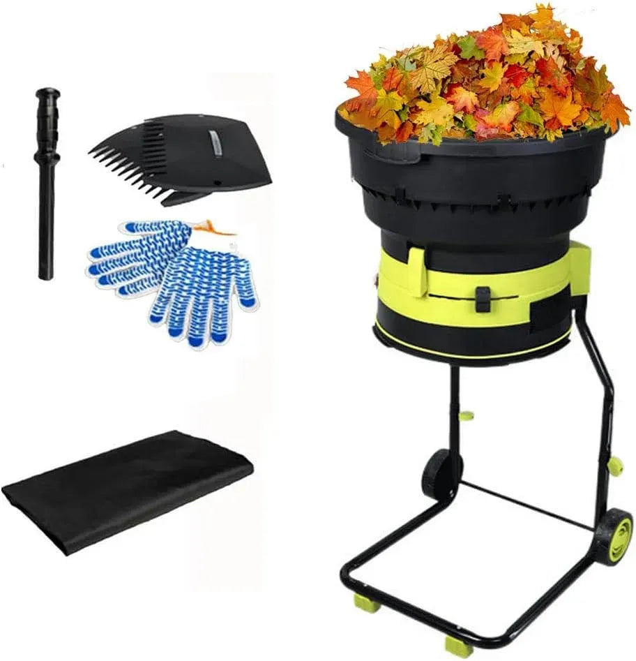 Broyeur Branches électrique, Broyeurs Branches, Broyeur Feuilles électrique 2500 W, Broyeur électrique 8000 TR/Min avec Roues Et Sac Rangement, pour