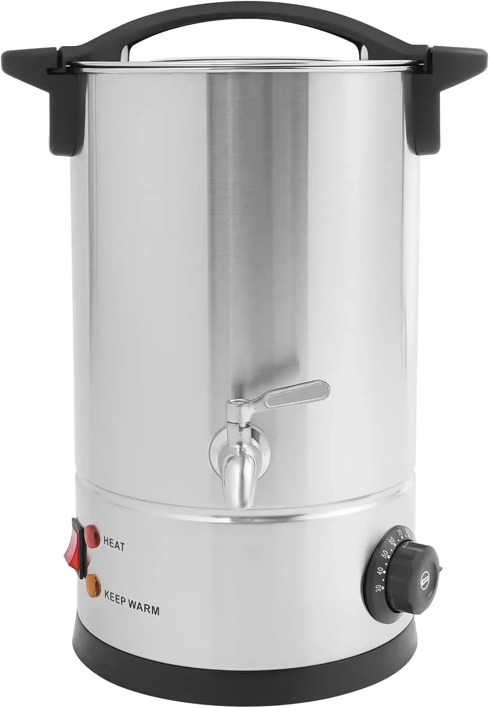 Four électrique, 20,5 x 34,5 cm, 8 L, 1800 W, 30 à 110 °C, 2 zones de température, acier inoxydable