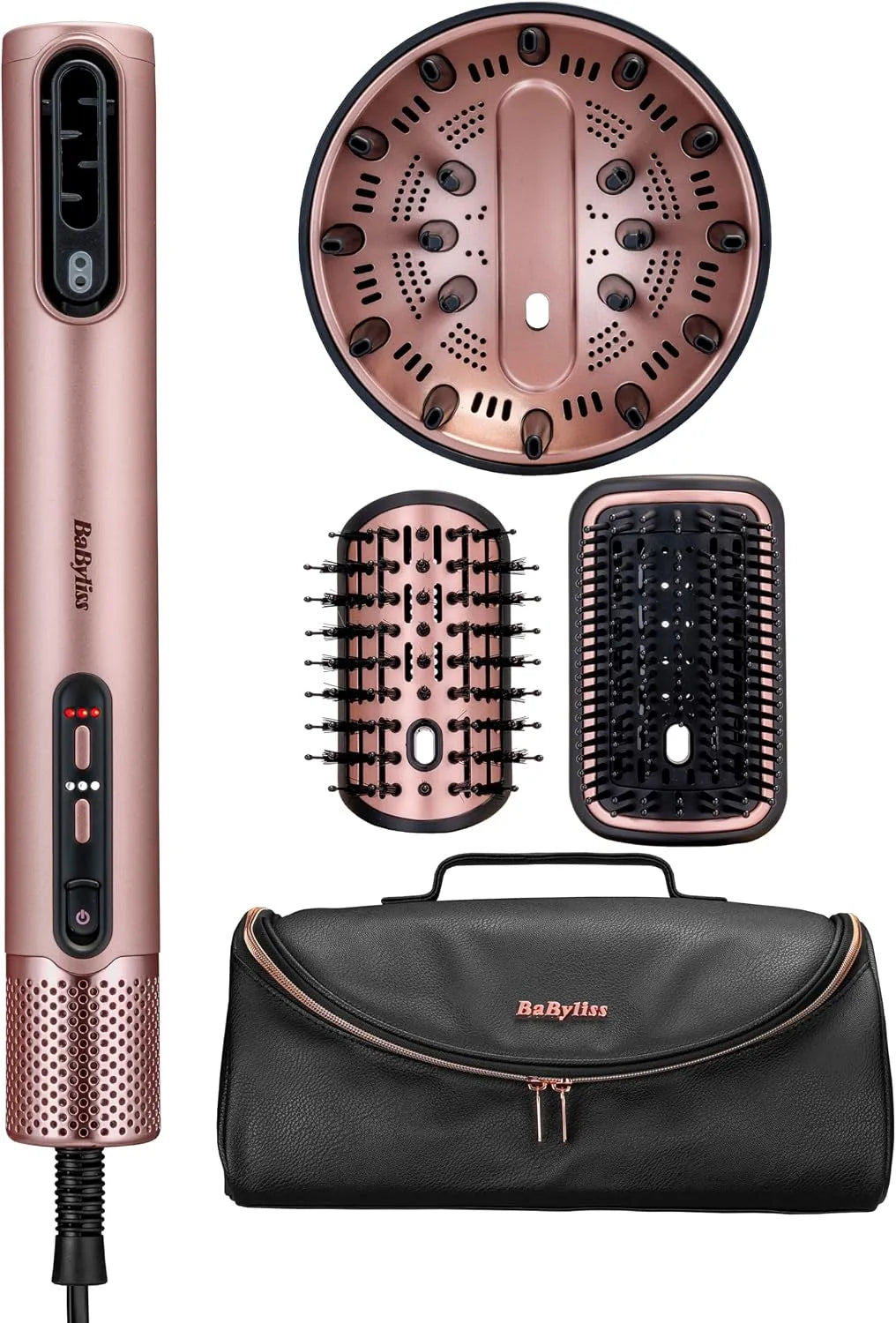 4-en-1 AS6556E Diffuseur, Brosse, brosse électrique lissante, pour Cheveux Secs ou Mouillés