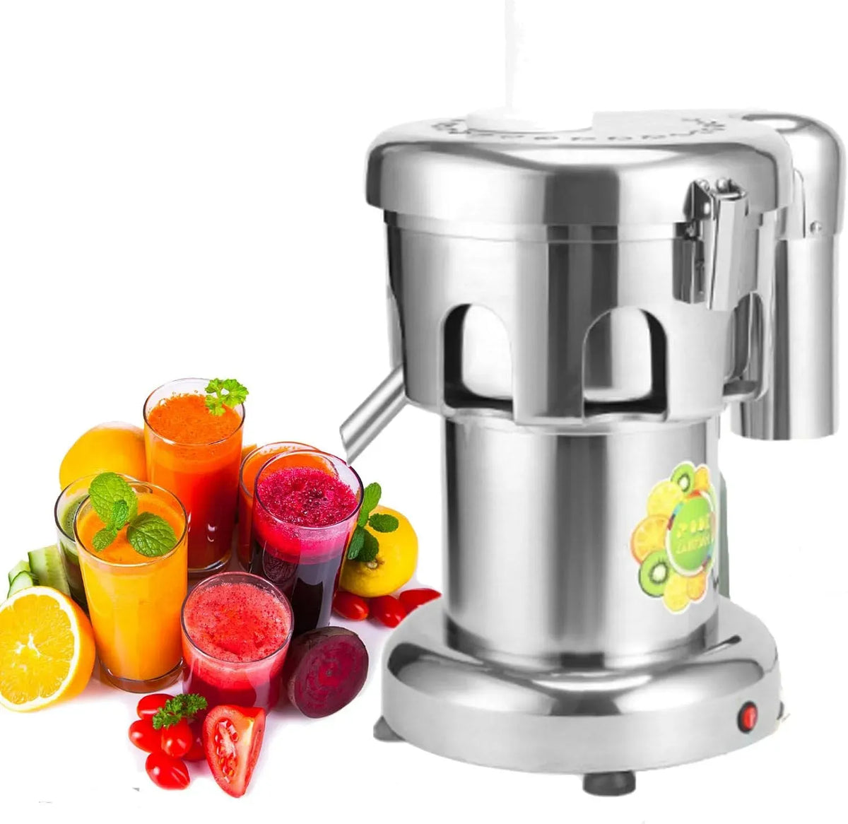 Extracteur de jus, 370 W, professionnel, acier inoxydable, centrifugeuse électrique 370 W