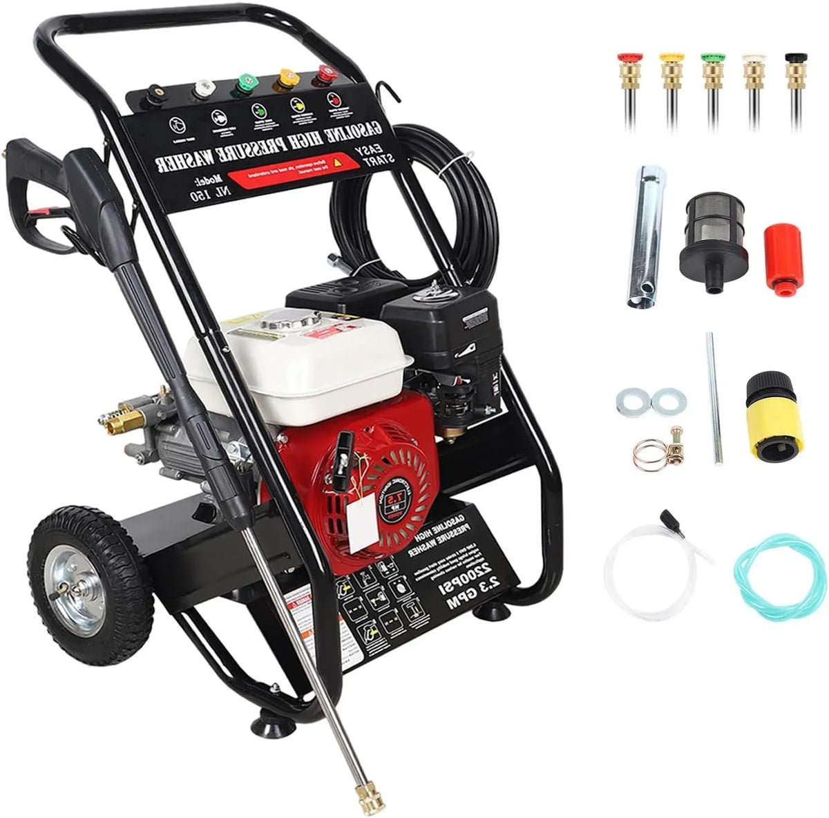 Nettoyeur haute pression CV 4900, 4900 W, professionnel, moteur à essence 170-190 bar, 7,5 CV
