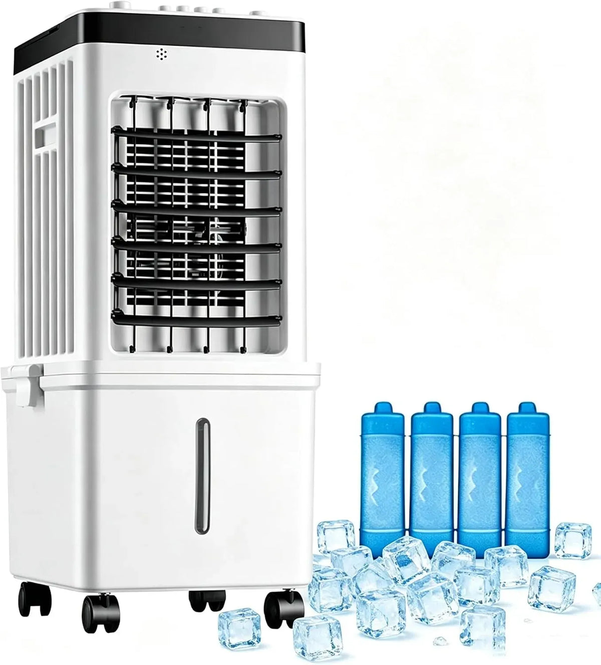 Climatiseur, 15 L, 75 W, portable, 3 vitesses, oscillation, grand réservoir, Refroidisseur D'air Portable 75 W avec Commande par Bouton, 120