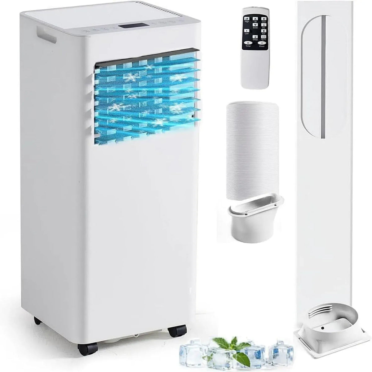 Climatiseur 3-en-1 24h, portable, minuteur, Unité AC Portable avec Refroidissement