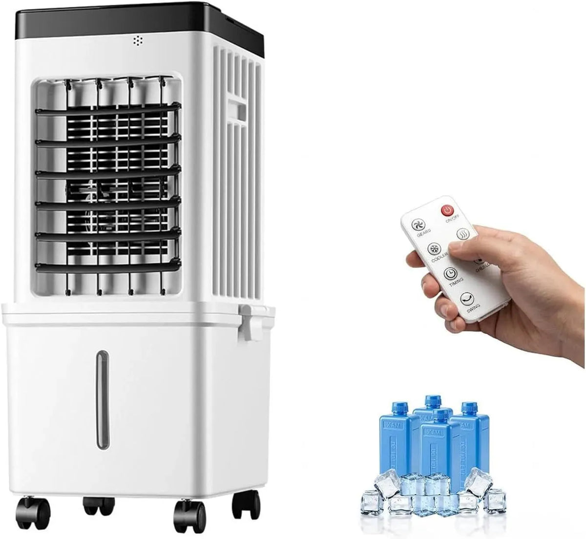 Climatiseur, 15 L, roulettes de déplacement, grand réservoir