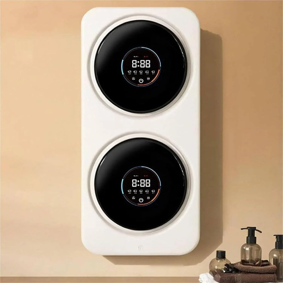 Lave-linge, 3,5 L, portable, camping, acier inoxydable, blanc, résidences étudiantes et Camping-Cars, idéal pour Appartements