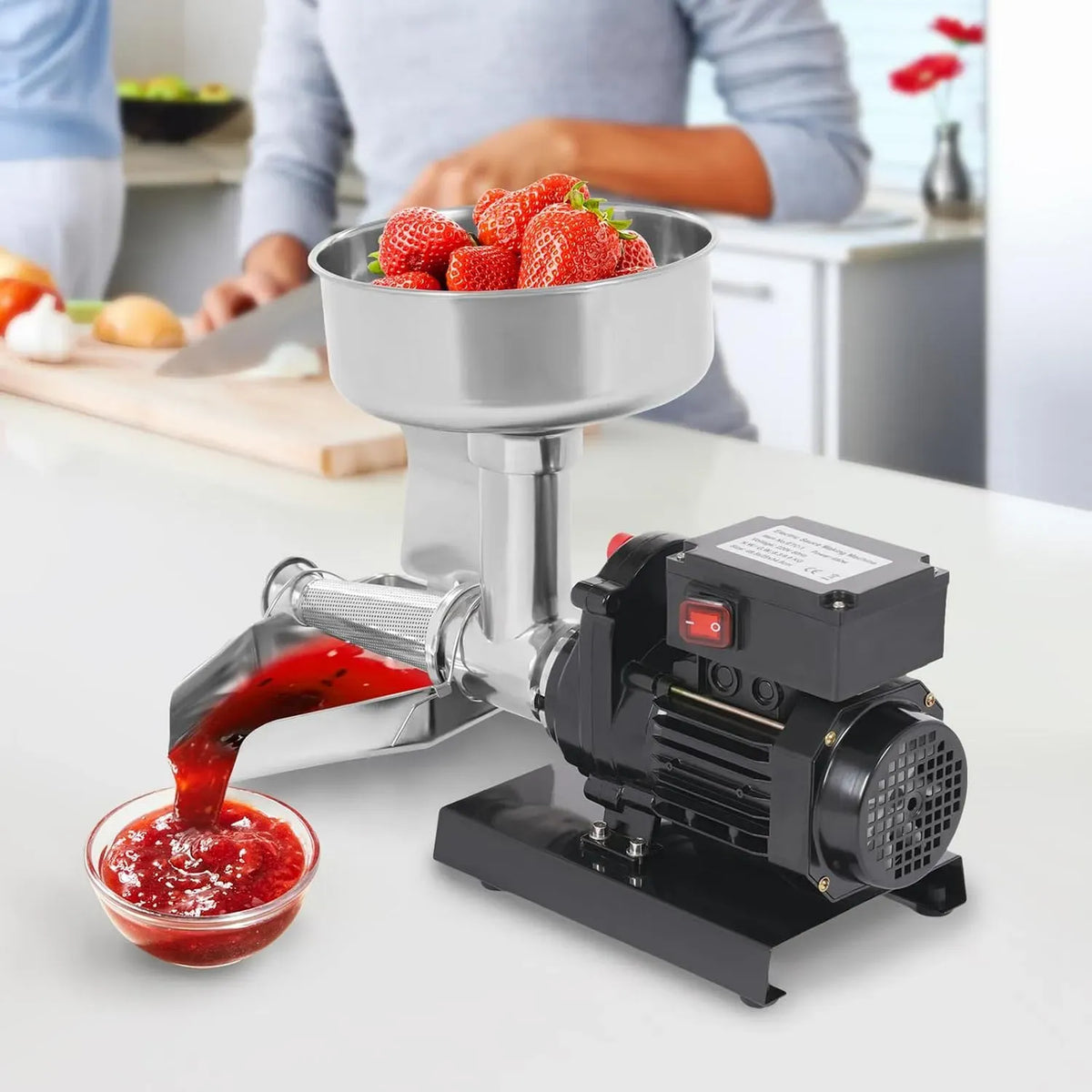 Machine, 450 W, professionnel, acier inoxydable, pour sauce tomate