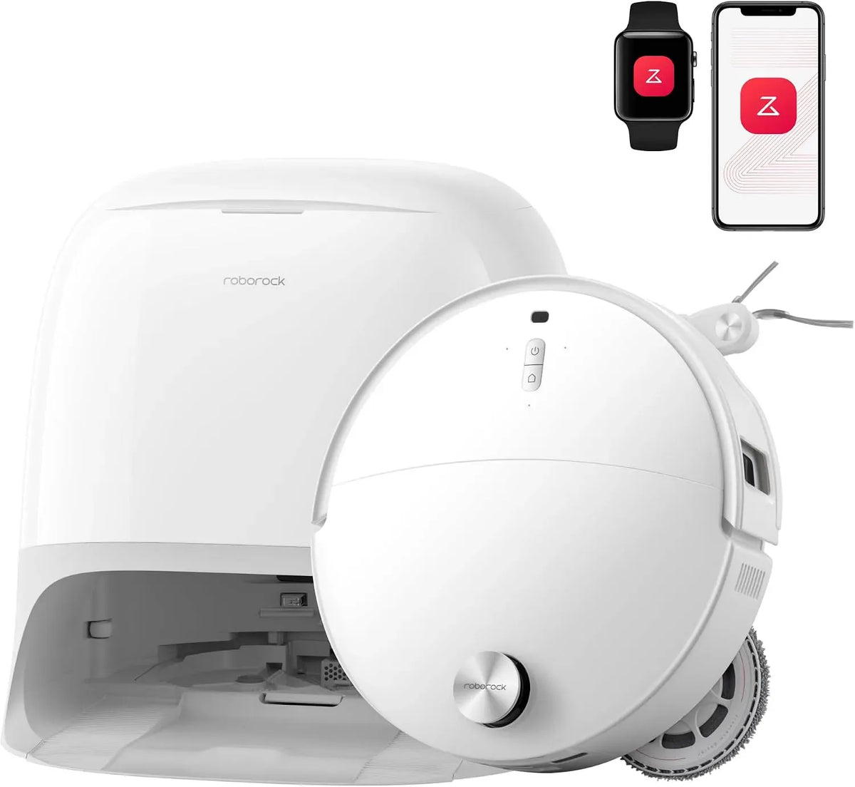 Robot aspirateur, Lavage à l'eau Chaude à 100 °C, 25000Pa, 7,98 cm