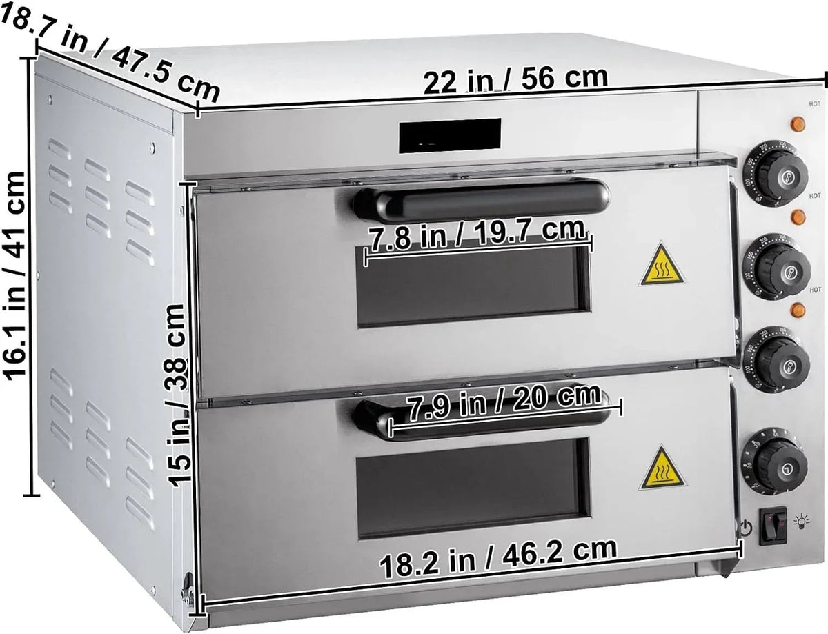 Four électrique à pizza, 14 pouces, 3000 W, professionnel, restaurant, pour Restaurants et particuliers