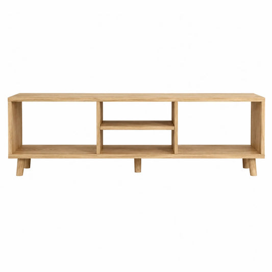 Meuble TV en bois naturel 150x40x50cm