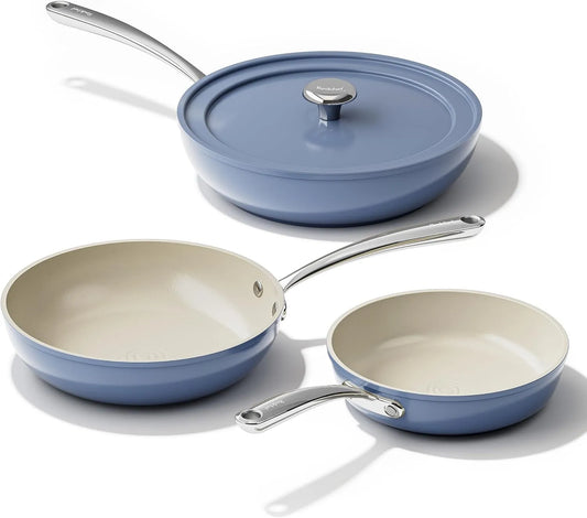 Ustensile de cuisson, 28 cm, bleu, sans PTFE, sans PFOA
