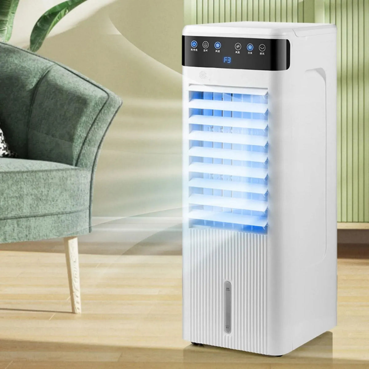 Climatiseur en1 12H, 5 L, portable, minuteur, oscillation, grand réservoir