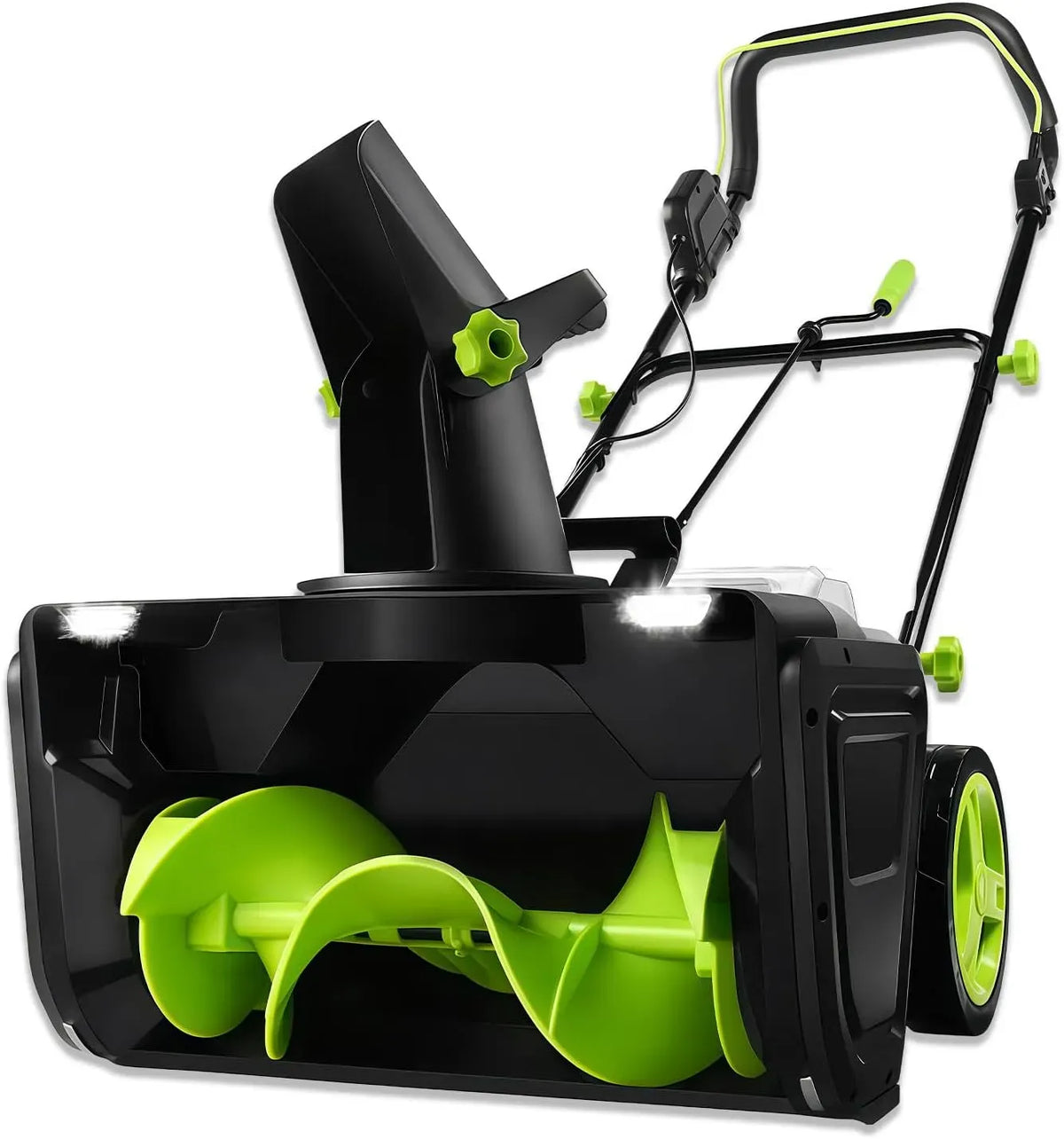 2batteries Moteur, machine de déneigement, 50 Cm, 3500 W, éclairage LED, pour Le Déneigement Des Patios Et Terrasses.
