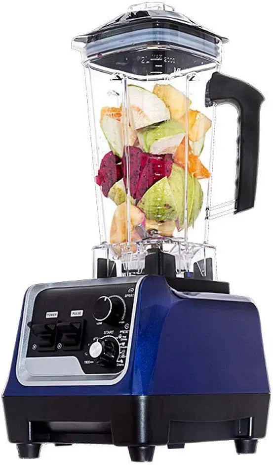 Blender, 2 L, 2200 W, acier inoxydable, bleu, mixeur électrique