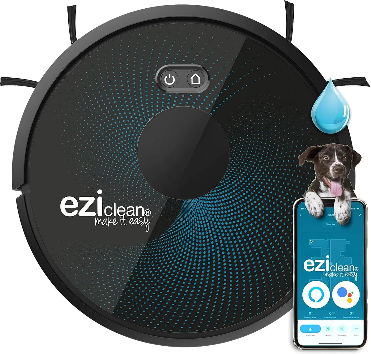 Robot aspirateur, EZICLEAN x850, aspirateur robot, Robot aspirateur Laveur connecté Aqua Connect