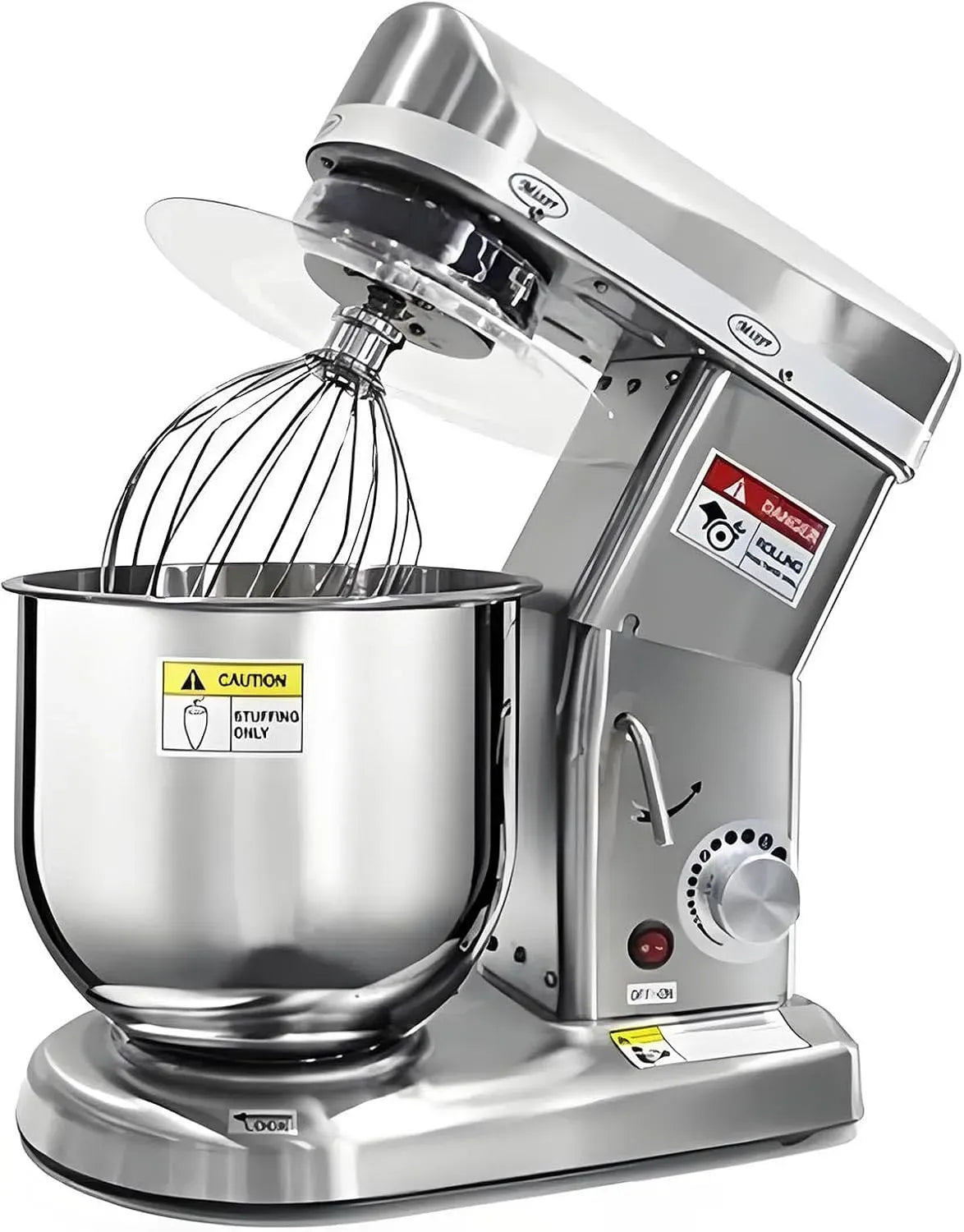 5L/7L/10L StainlessSteel-10L avec Bol, pour pâtissier Professionnel, idéal pour la pâtisserie et la réalisation de Pizzas et de gâteaux, 5L/7L/10L, 3