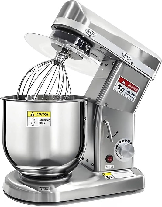 5L/7L/10L StainlessSteel-10L avec Bol, pour pâtissier Professionnel, idéal pour la pâtisserie et la réalisation de Pizzas et de gâteaux, 5L/7L/10L, 3