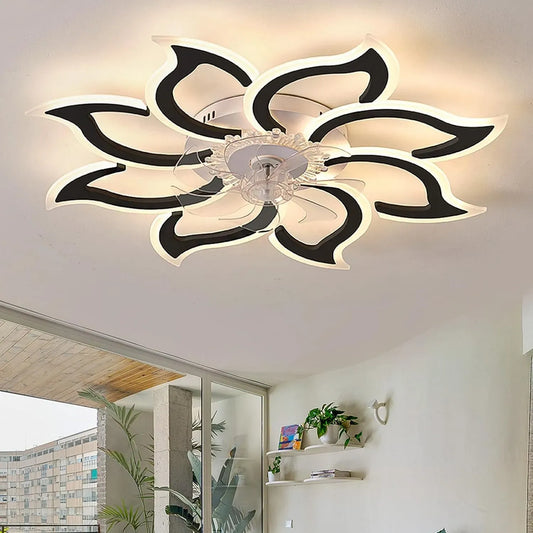 Ventilateur, décoration de salon, noir, ventilateur pour circulation d'air, Salon Ventilateur Plafond Avec Lumiere Réversible