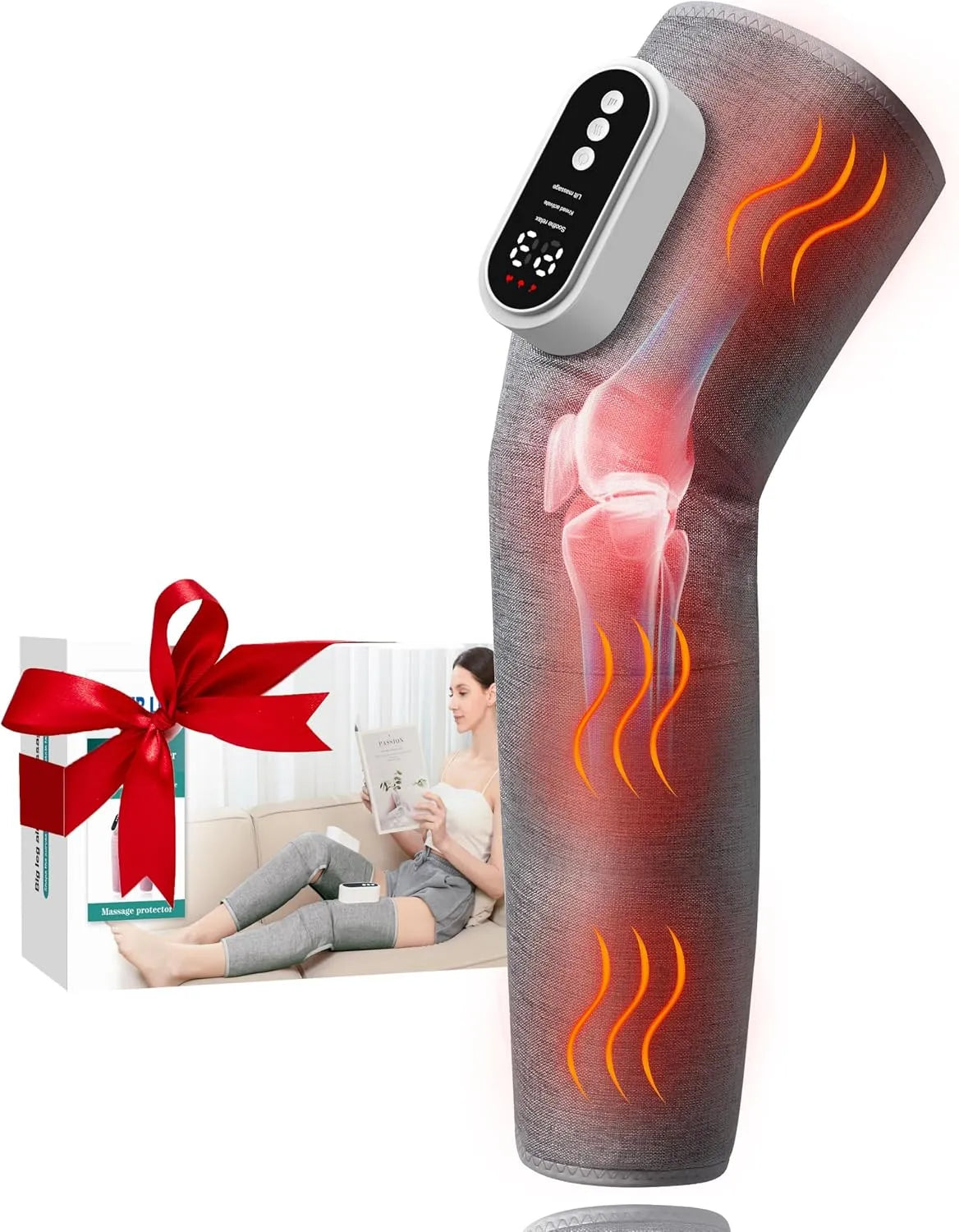 Radiateur électrique, minuteur, écran LCD, masseur électrique de jambes avec 3 modes