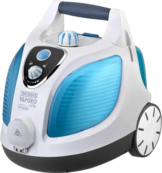 Nettoyeur vapeur, blanc, appareil de nettoyage à vapeur, Thomas 792023 Vaporo Buggy Nettoyeur Vapeur Bleu Clair/Blanc