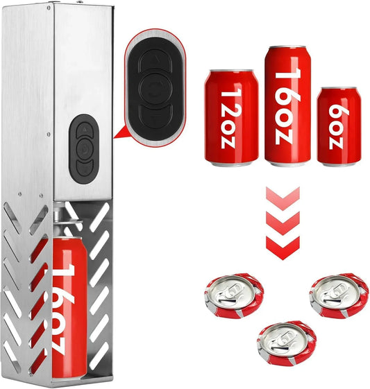 Soda, Cola, pour Broyeur de Canettes Robuste Automatique Mural pour le Recyclage des Bières en Aluminium, Broyeur de Canettes Électrique pour Canettes