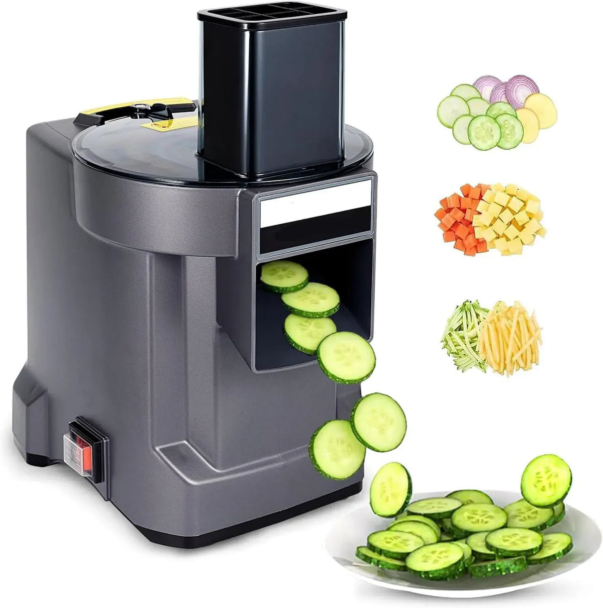 3-en-1 Machine de Cuisine, Machine à Couper, 100 W, professionnel, acier inoxydable, pour Coupé en dés+Tranché+Haché