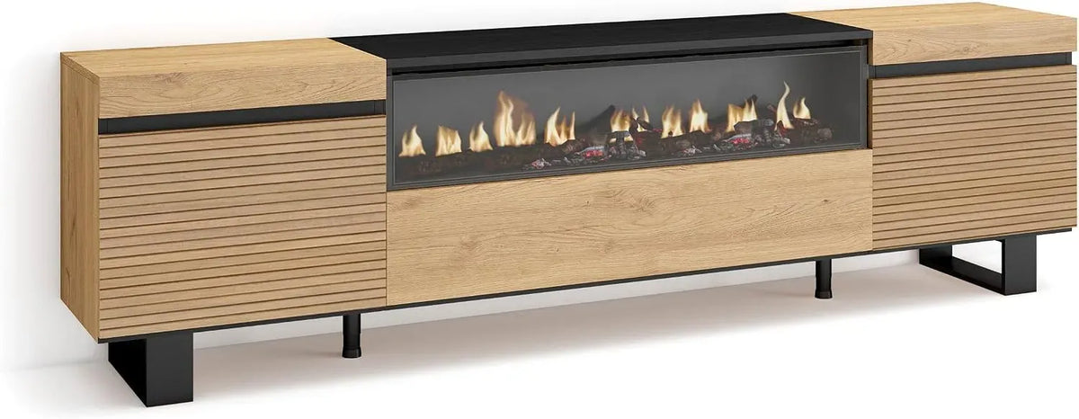 Meuble TV, 80 pouces, 200x57x35cm, industriel