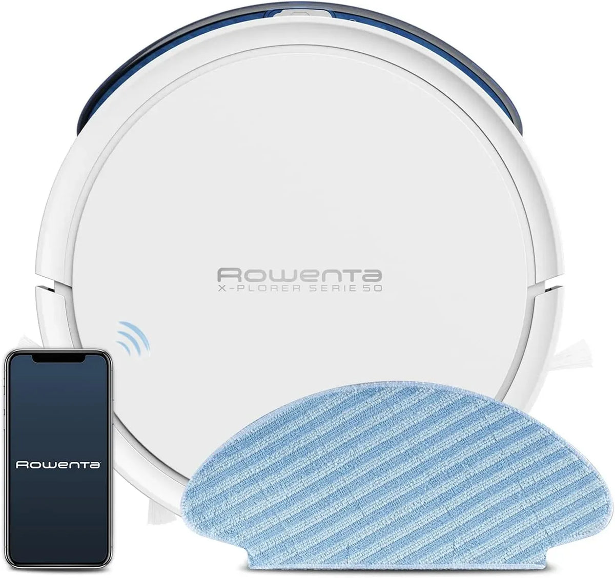 Rowenta Serie 50 RR7387WH Aspirateur, Wi-Fi, App compatible assistant vocal