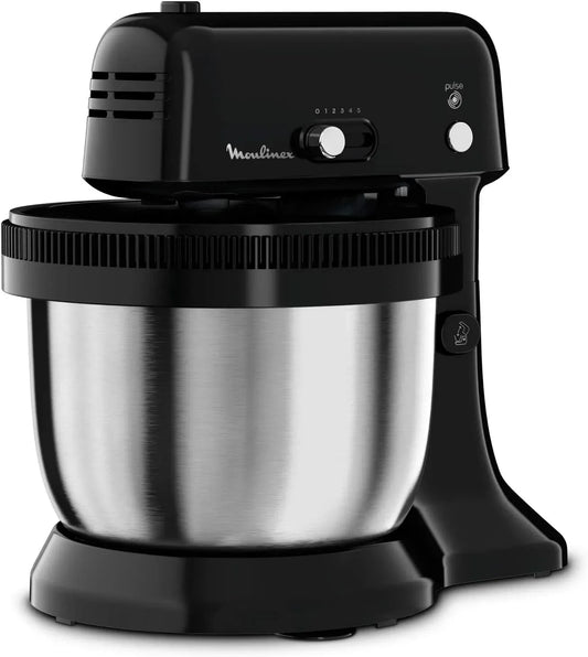 Moulinex QA110810 Lave-vaisselle, 4 L, 300 W, acier inoxydable, Bol Inox 4 L, 5 vitesses