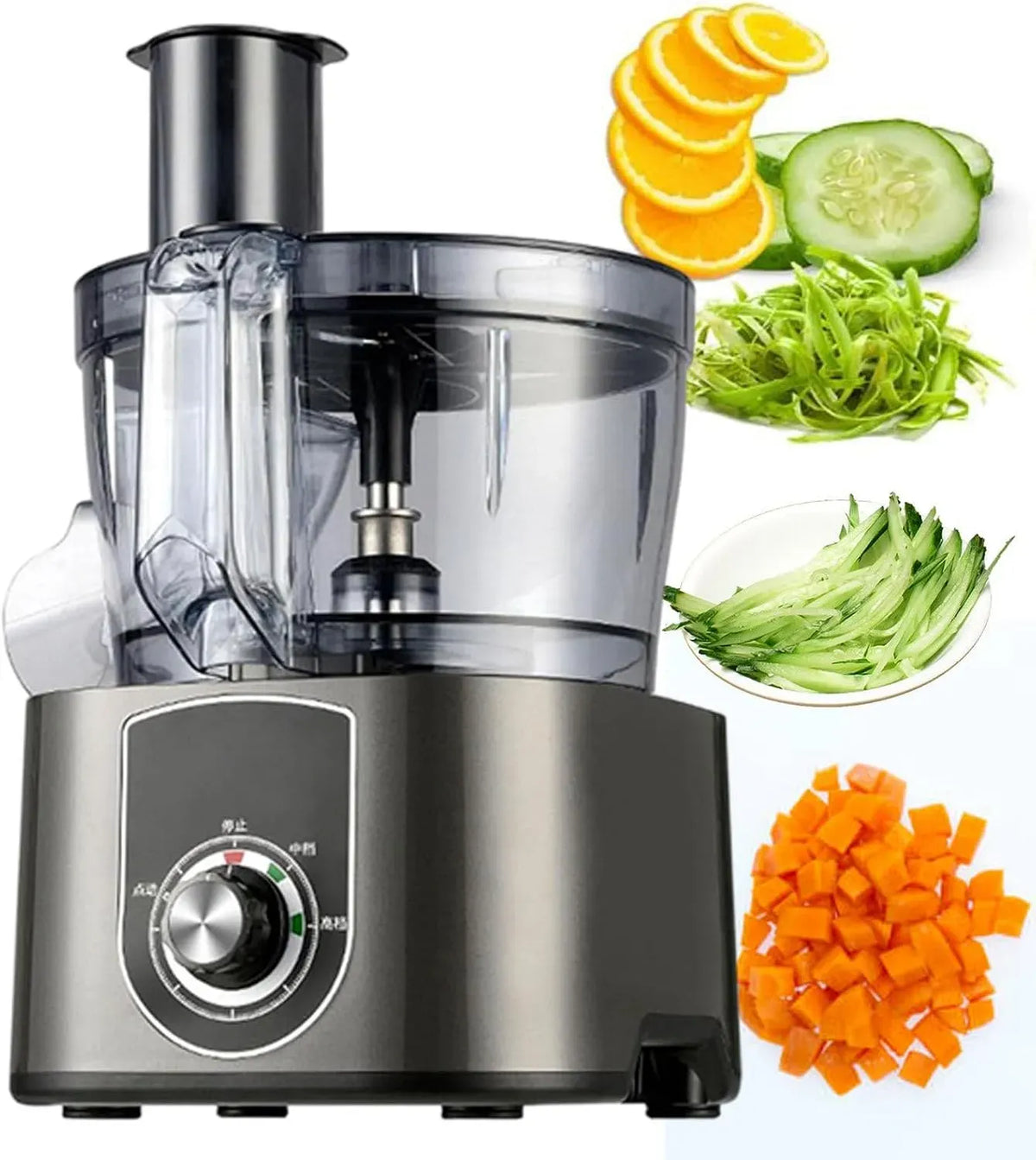 trancher, Processeur de fruits 600 W, pour hacher en dés, hachoir à légumes de 5 L, coupe-légumes électrique équipé de lame de coupe en dés de 8/10 mm