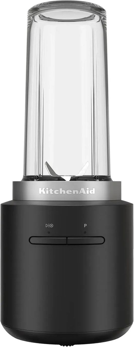 KitchenAid Blender, portable, acier inoxydable, noir, Lame inox, Sans BPA