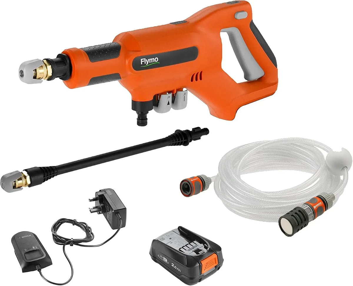 Nettoyeur haute pression, 18 V, portable, débit de 200 l/h, Tuyau de 6 m de Long, Batterie 18 V avec Chargeur, 3 Embouts