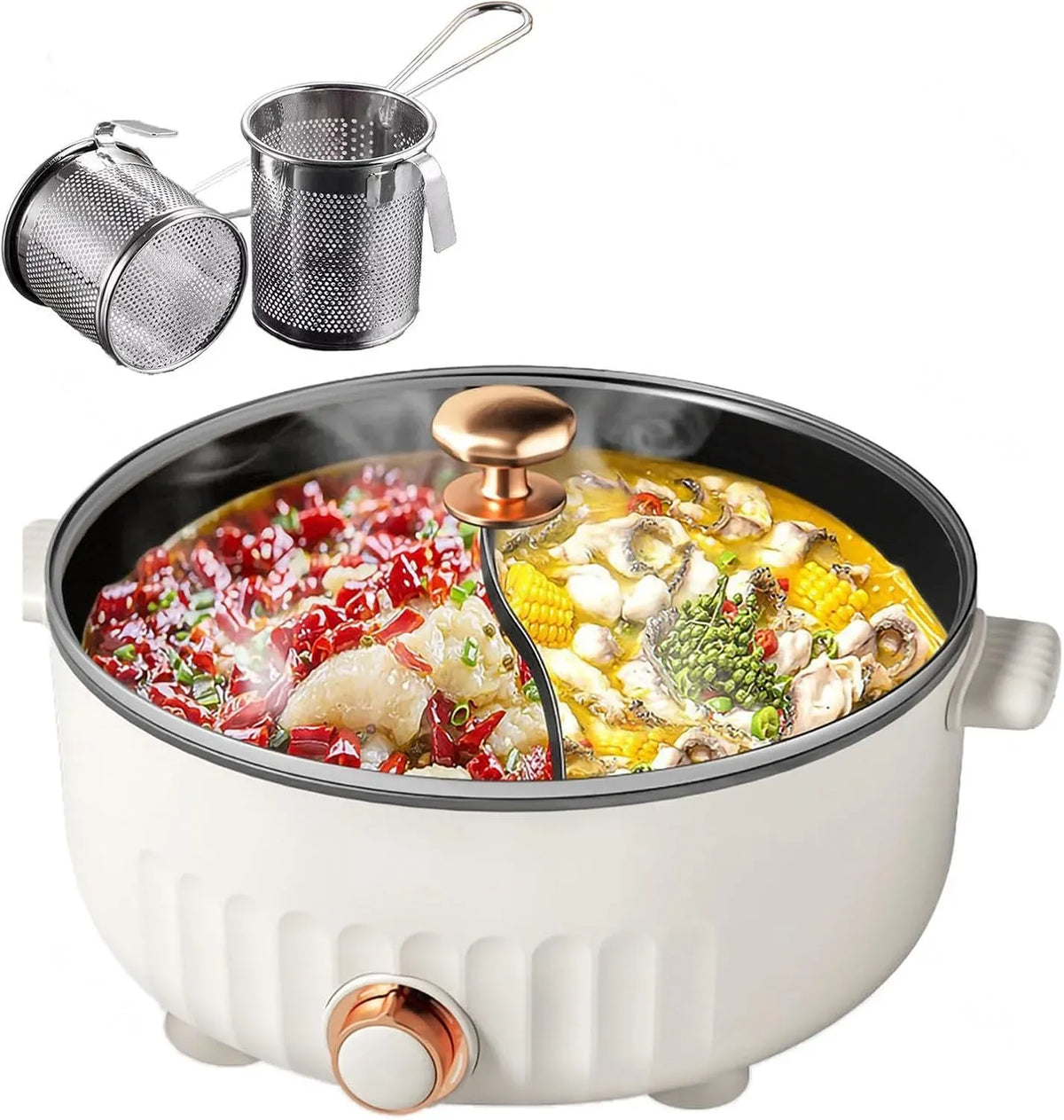 Fondue, IP65, blanc, ARTSIM, Fondue Chinoise Electrique