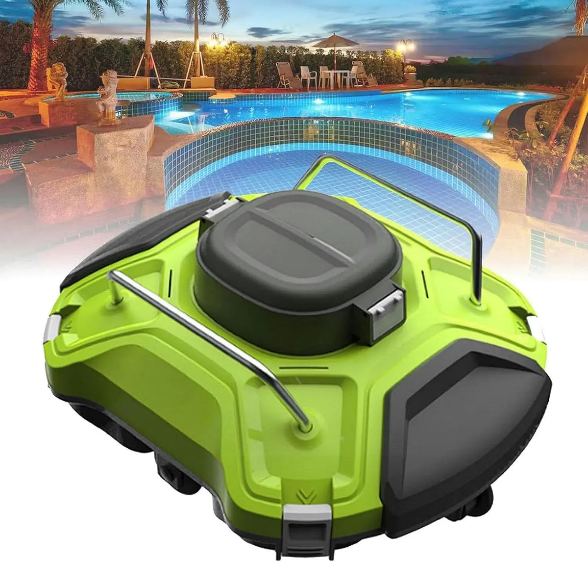robot nettoyeur de piscine, filtre, sans fil, pose au sol et murale, pour piscines enterrées et hors sol