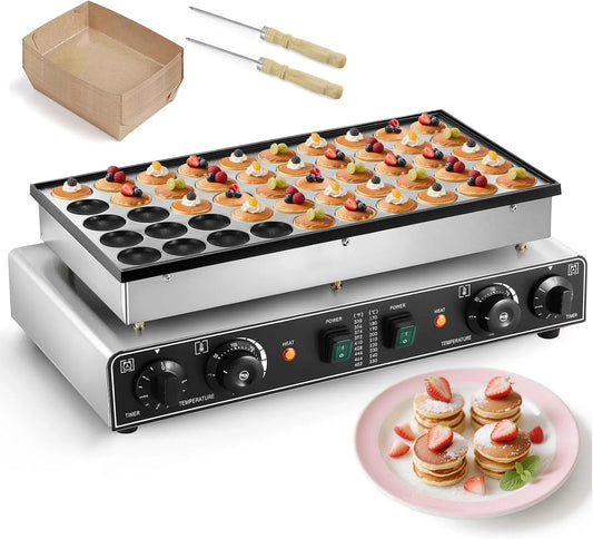 machine à mini crêpes, Appareil, 50 à 300 °C, minuteur, revêtement antiadhésif, pour Crêpes, CGOLDENWALL