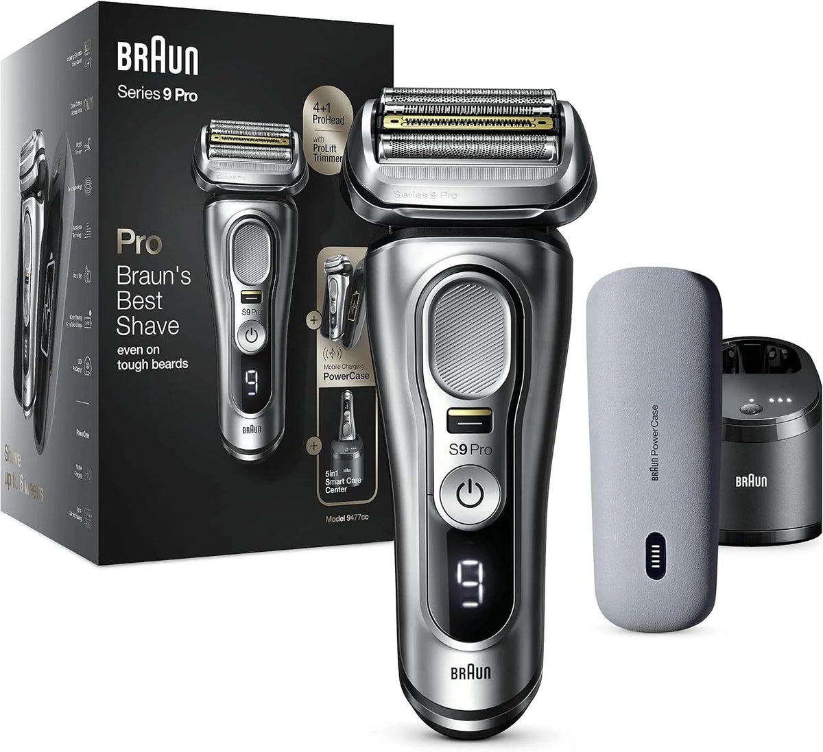 Braun Series 9 9477Cc Rasoir, Pro, Barbe, Smartcare