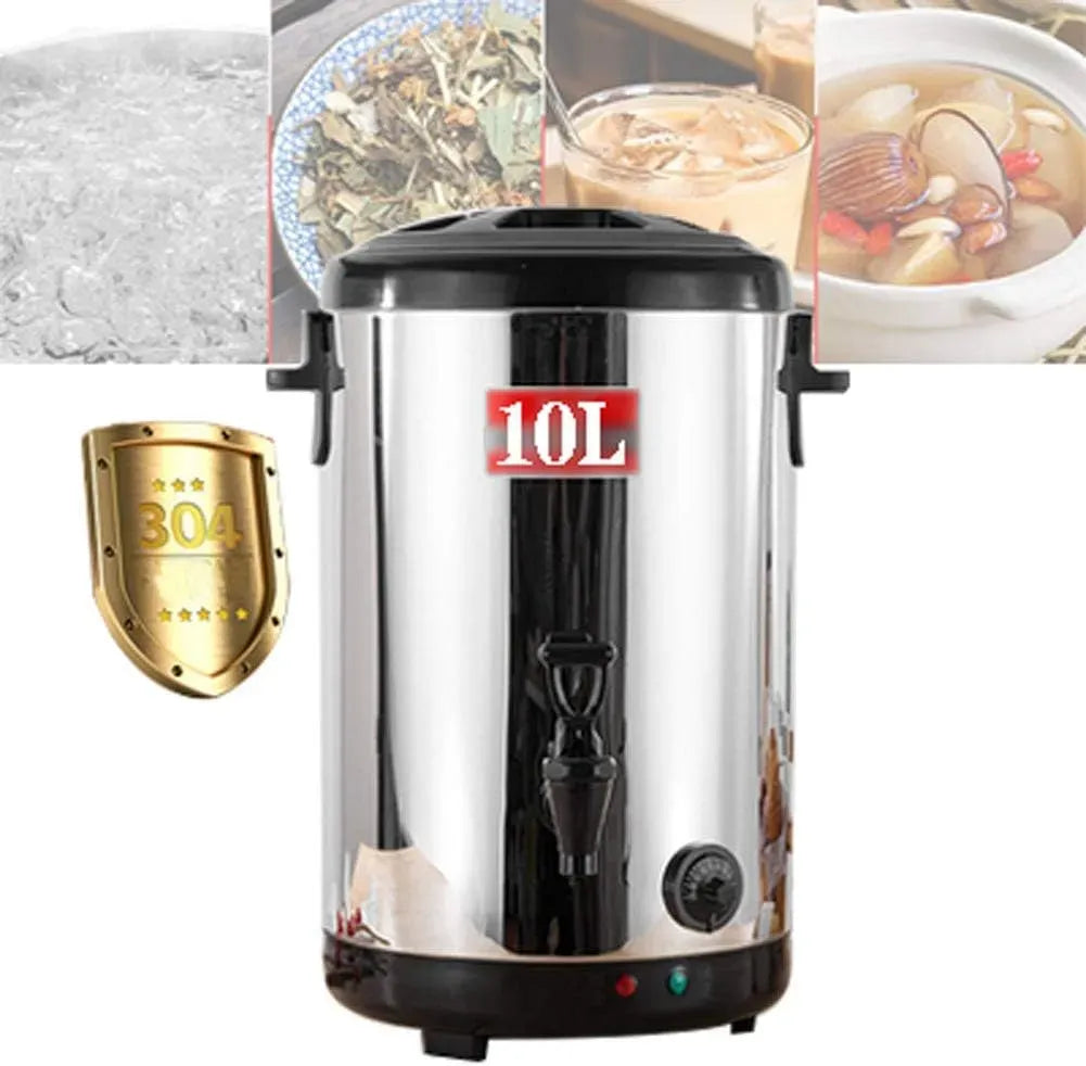 Bouilloire électrique Black-10L, 10 L, professionnel, acier inoxydable, noir