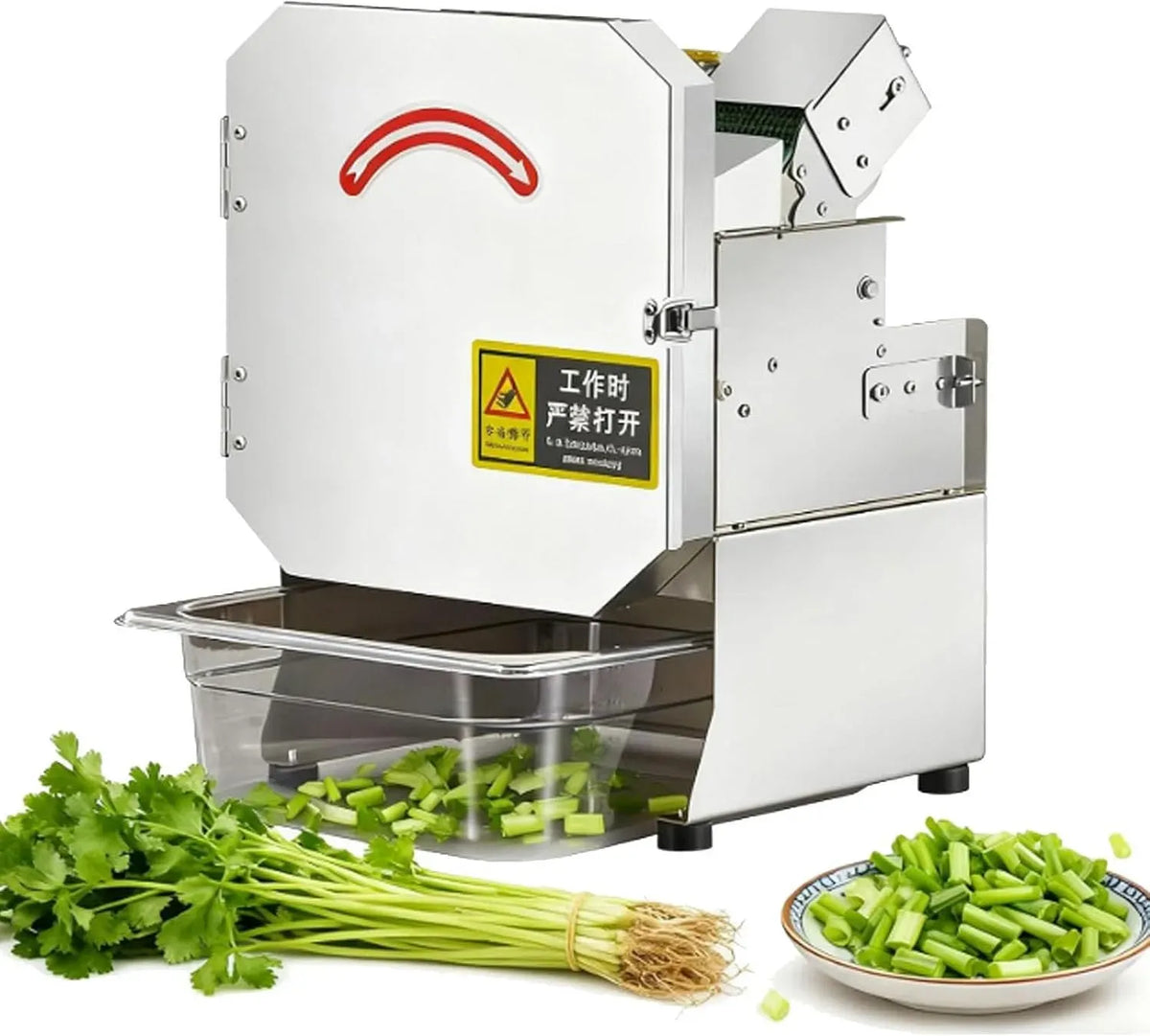 Coupe-légumes électrique, épaisseur de coupe réglable pour hacher A, pour trancheuse à oignons verts professionnelle, format compact idéal pour les