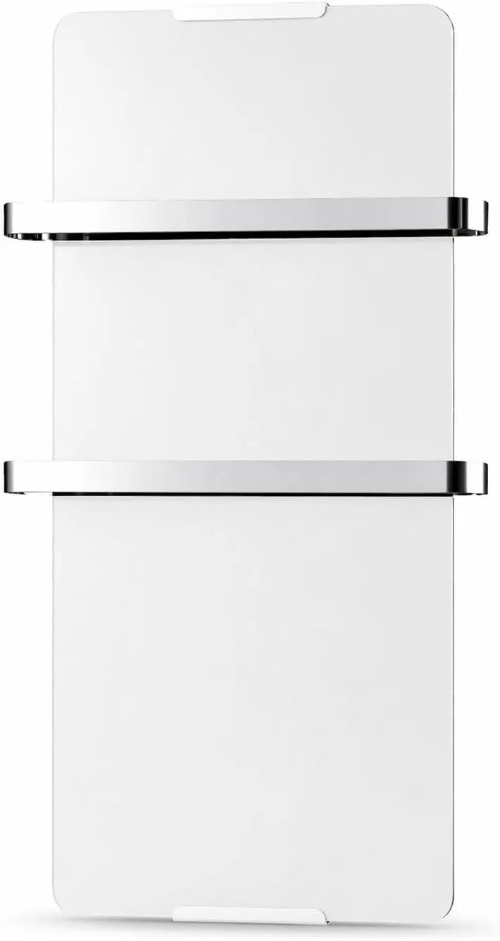 Radiateur électrique, 120x6x46cm, 1200 W, blanc, 2 Barres Porte Serviettes, Chemin'Arte Sèche-Serviette Électrique Blanc 1200W
