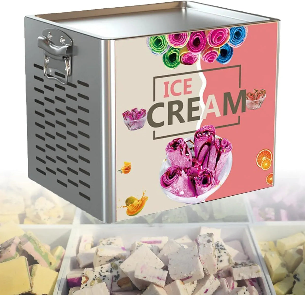 X 24 Machine à Crème, machine à glace et sorbet, 30 X 24 Cm, professionnel, acier inoxydable, pour Glaces Et Yaourts Glacés