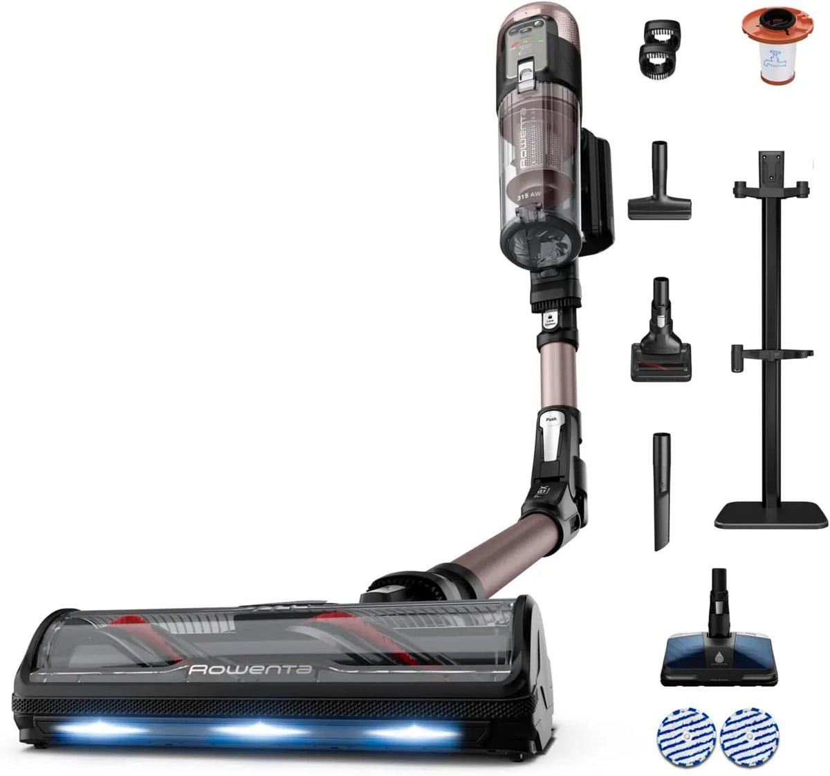 Rowenta RH9CD9E0 Aspirateur, noir, X-Force Flex 16, 60 Animal Aqua