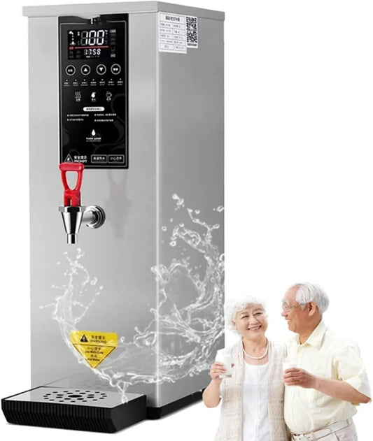 Chauffe-eau, décoration de salon, écran LCD, professionnel, acier inoxydable, argenté