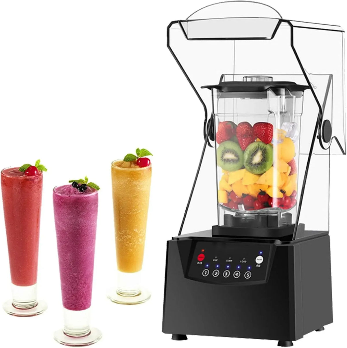Blender, 2 L, professionnel, Haute Vitesse 17 000 TR/Min