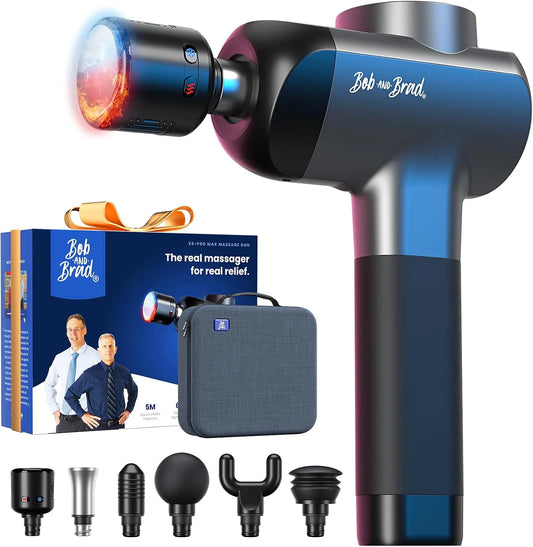 Cadeau Homme Femme Anniversaire Fête des Pères, pour Pistolet Massage Musculaire Professionnel pour Dos et Corps, Bob and Brad X6 Pro Max Pistolet de