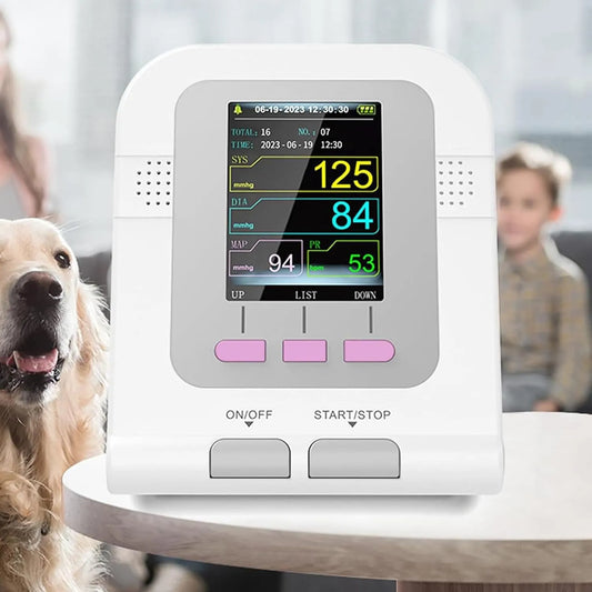 Pour Chats, Tensiomètre Vétérinaire, Sphygmomanomètre Électronique À 3 Brassards Et 3 Modes, Équipement Vétérinaire Numérique, Écran LCD Numérique