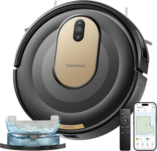 Robot aspirateur, 150 min d'autonomie, contrôle App & vocal, Ultra-Fin 7,8 cm, 4 modes intelligents