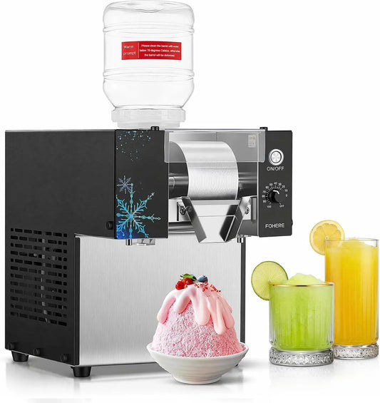 kg/24 Machine à bingsu, Machine à glace, 80 kg, professionnel, acier inoxydable, FOHERE