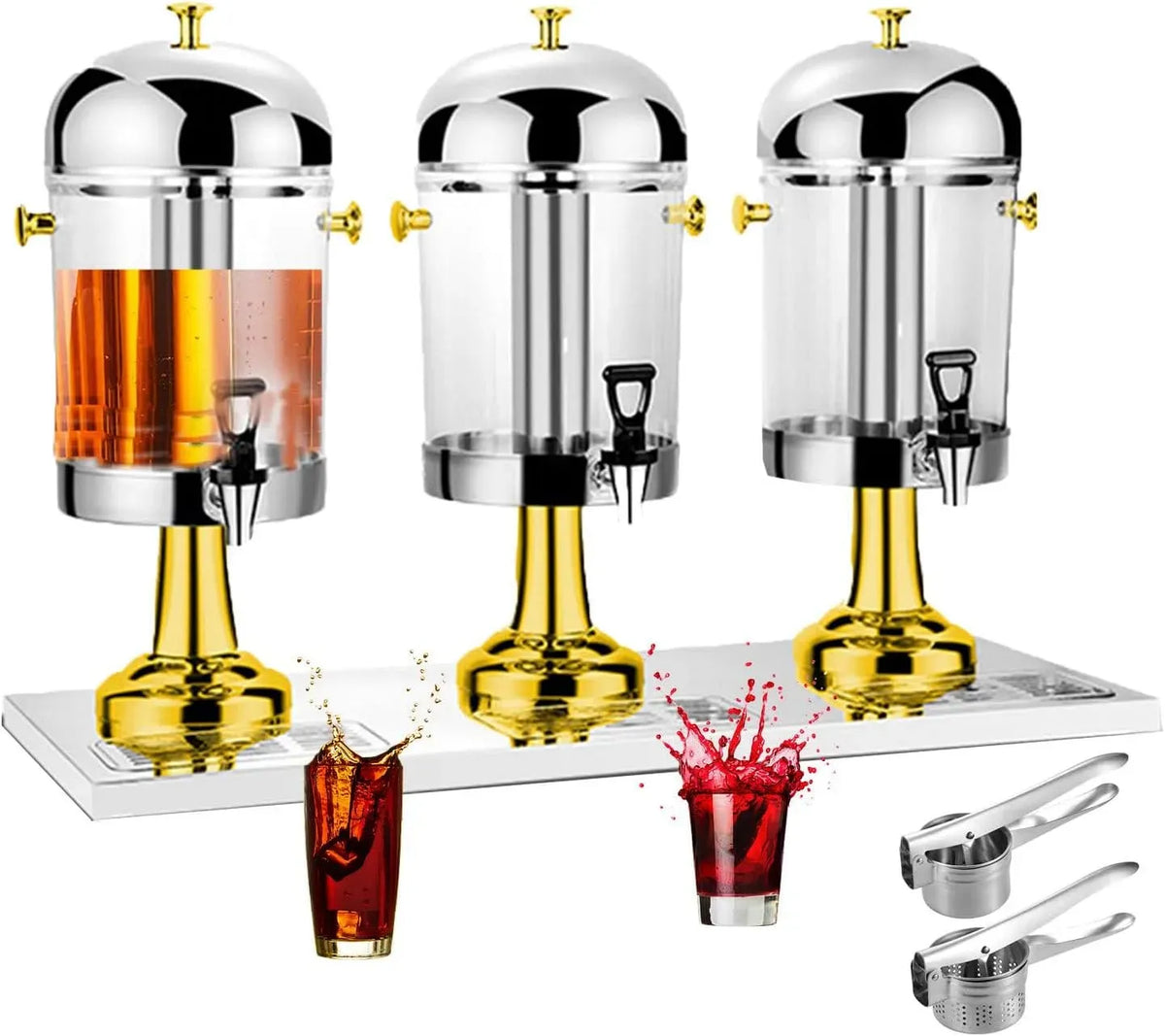 Robinet de cuisine, 24 L, professionnel, acier inoxydable, Machine À Boissons Froides En Acier Inoxydable