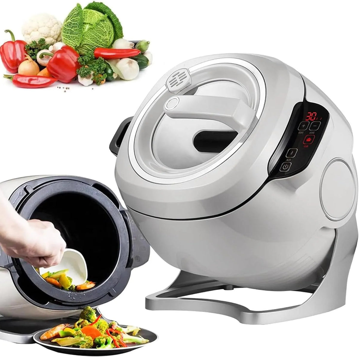 Cuiseur, Robot, 6 L, 2000 W, tactile, 3 vitesses, professionnel, camping, pour La Maison et Le Camping